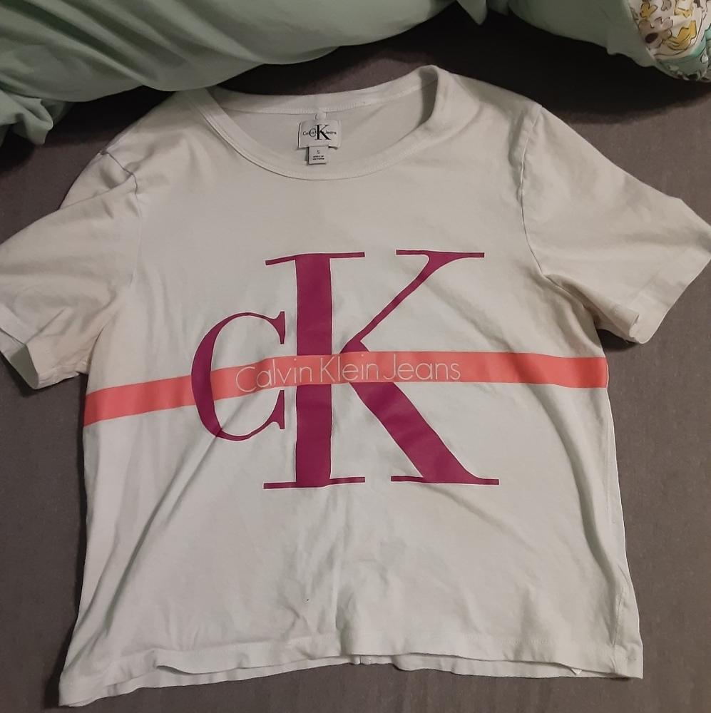 White Calvin Klein Crop Top
